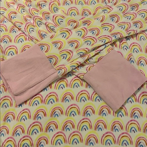 Little Sleepies bamboo sleepwear set in pink with rainbows - Picture 4 of 8